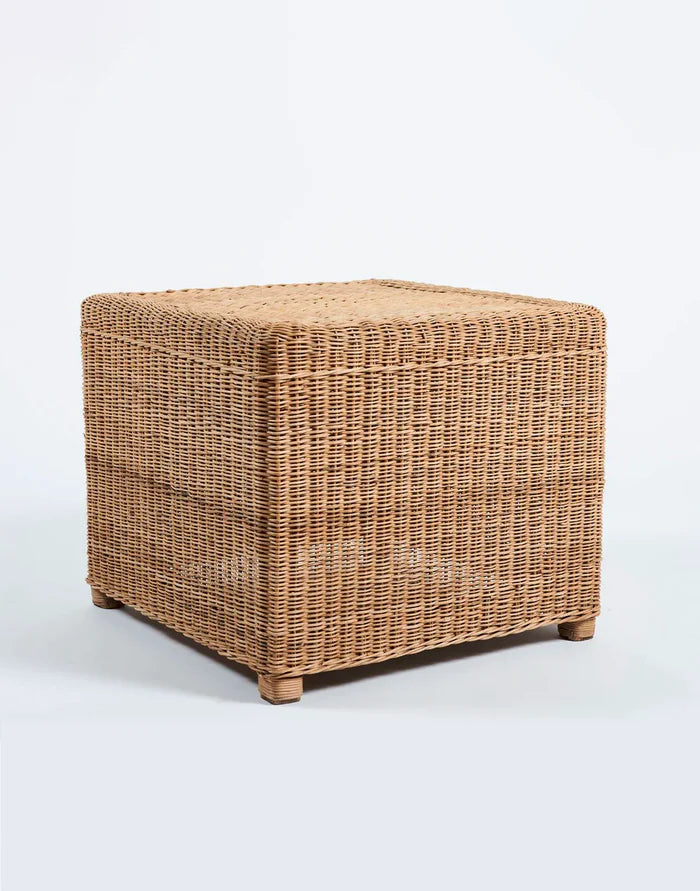 Cane Square Side Table